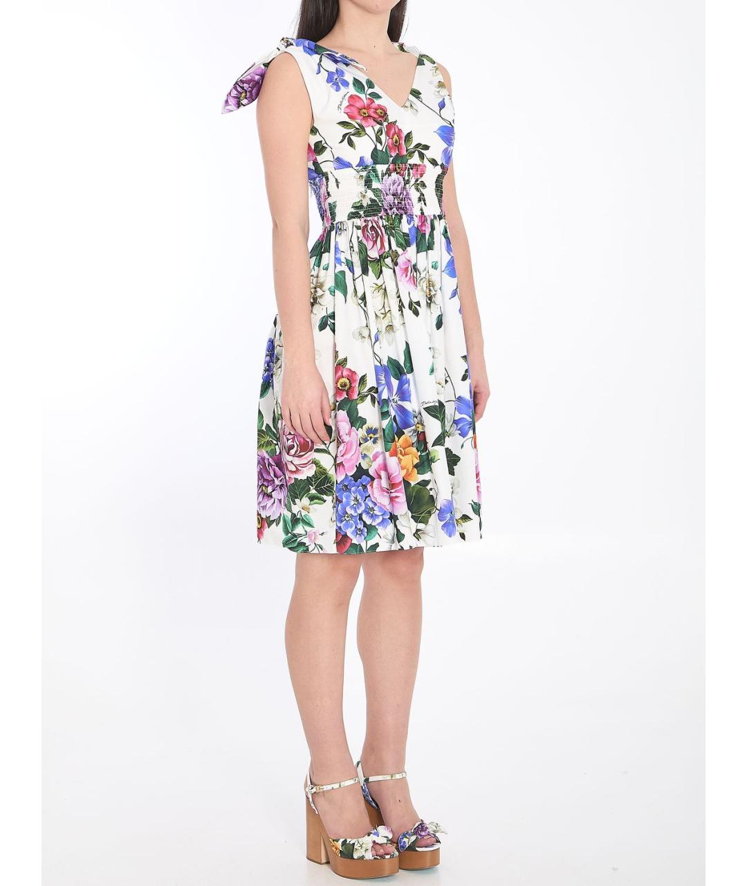 DOLCE&GABBANA Мульти хлопковое повседневное платье, фото 3