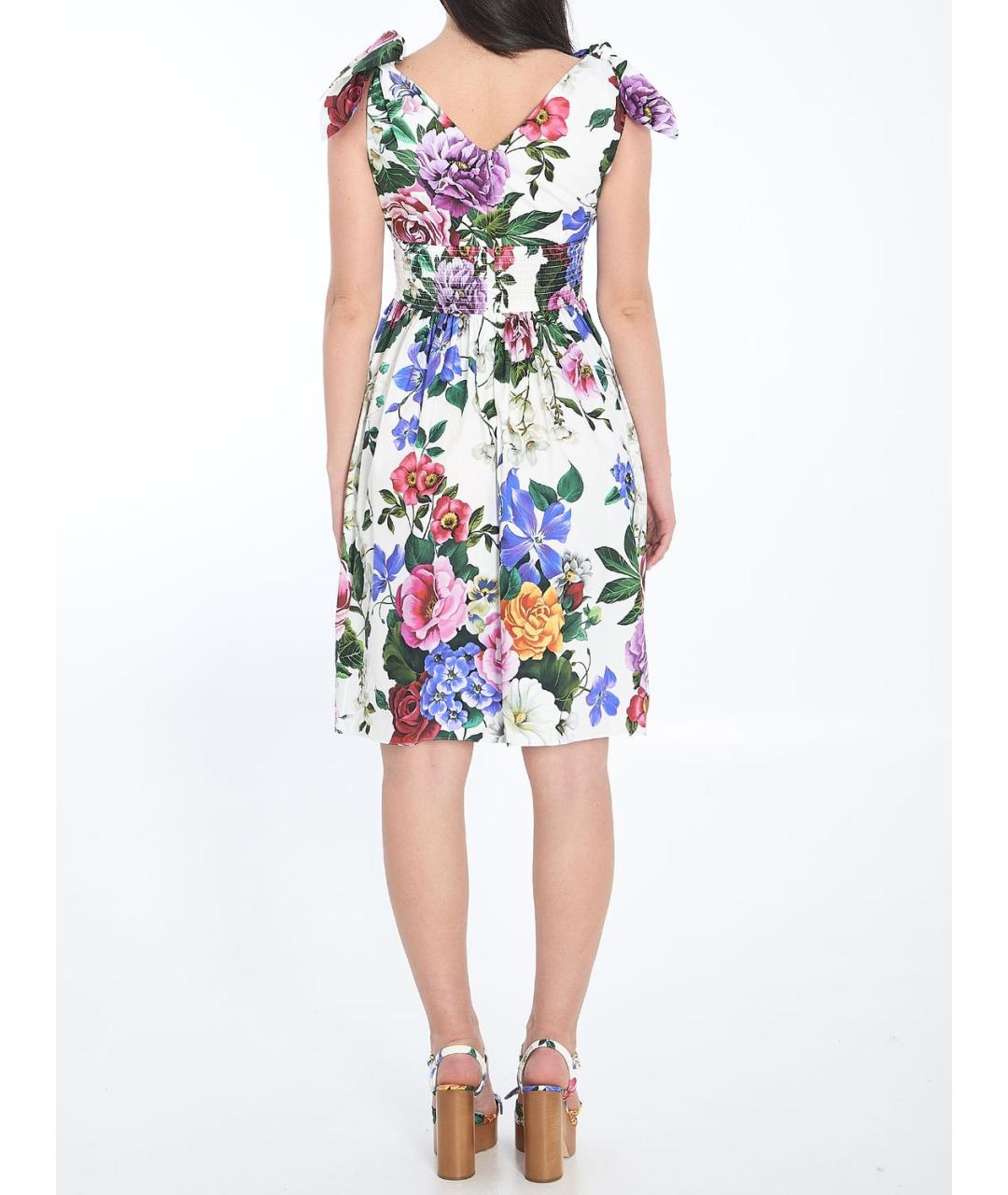 DOLCE&GABBANA Мульти хлопковое повседневное платье, фото 5