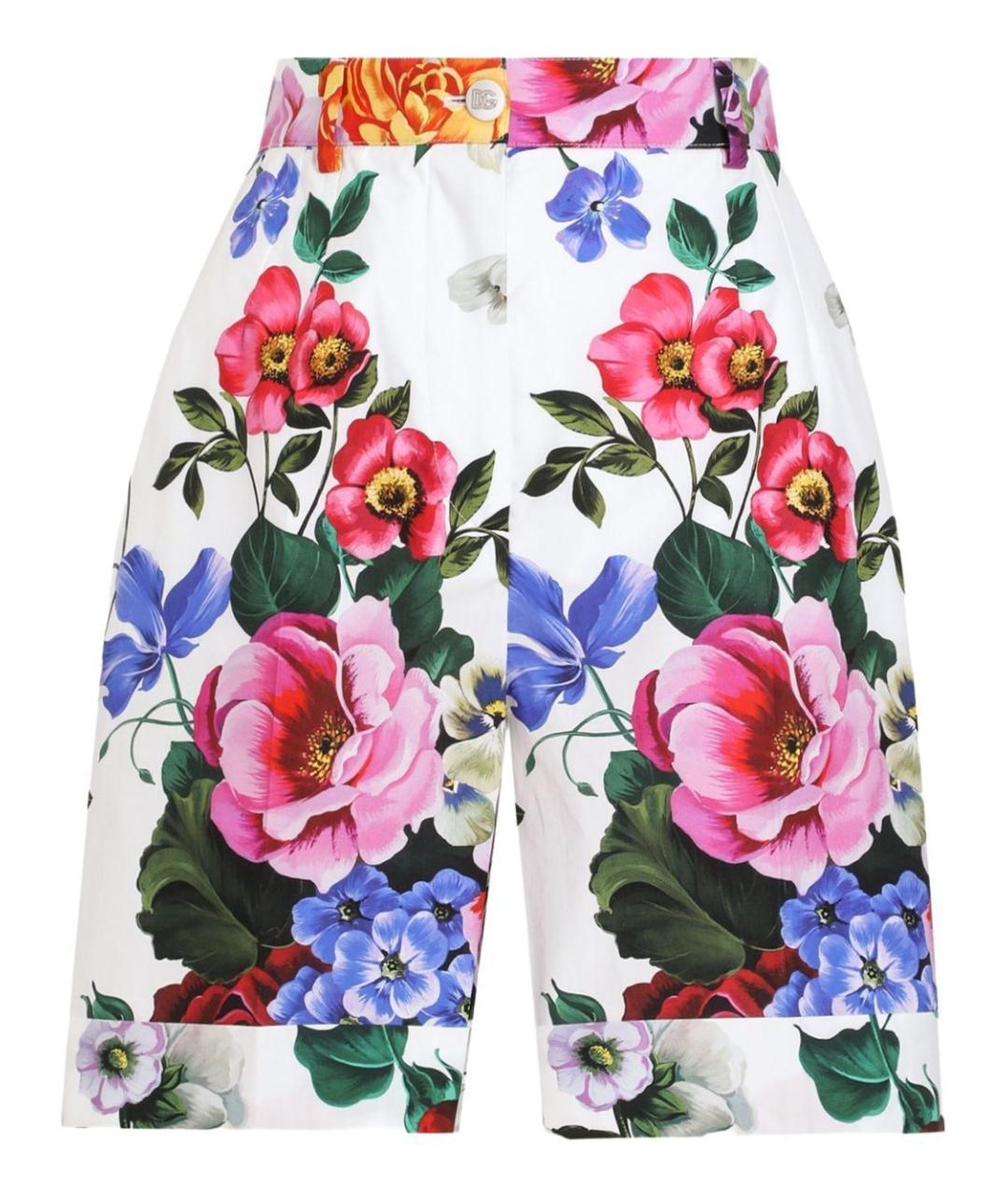 DOLCE&GABBANA Мульти хлопковые шорты, фото 1