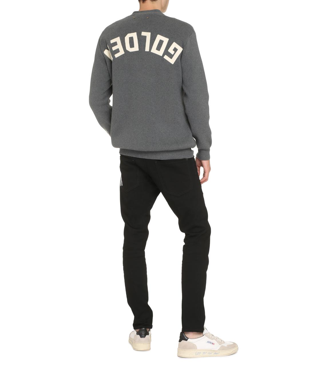 GOLDEN GOOSE DELUXE BRAND Антрацитовый хлопковый кардиган, фото 4