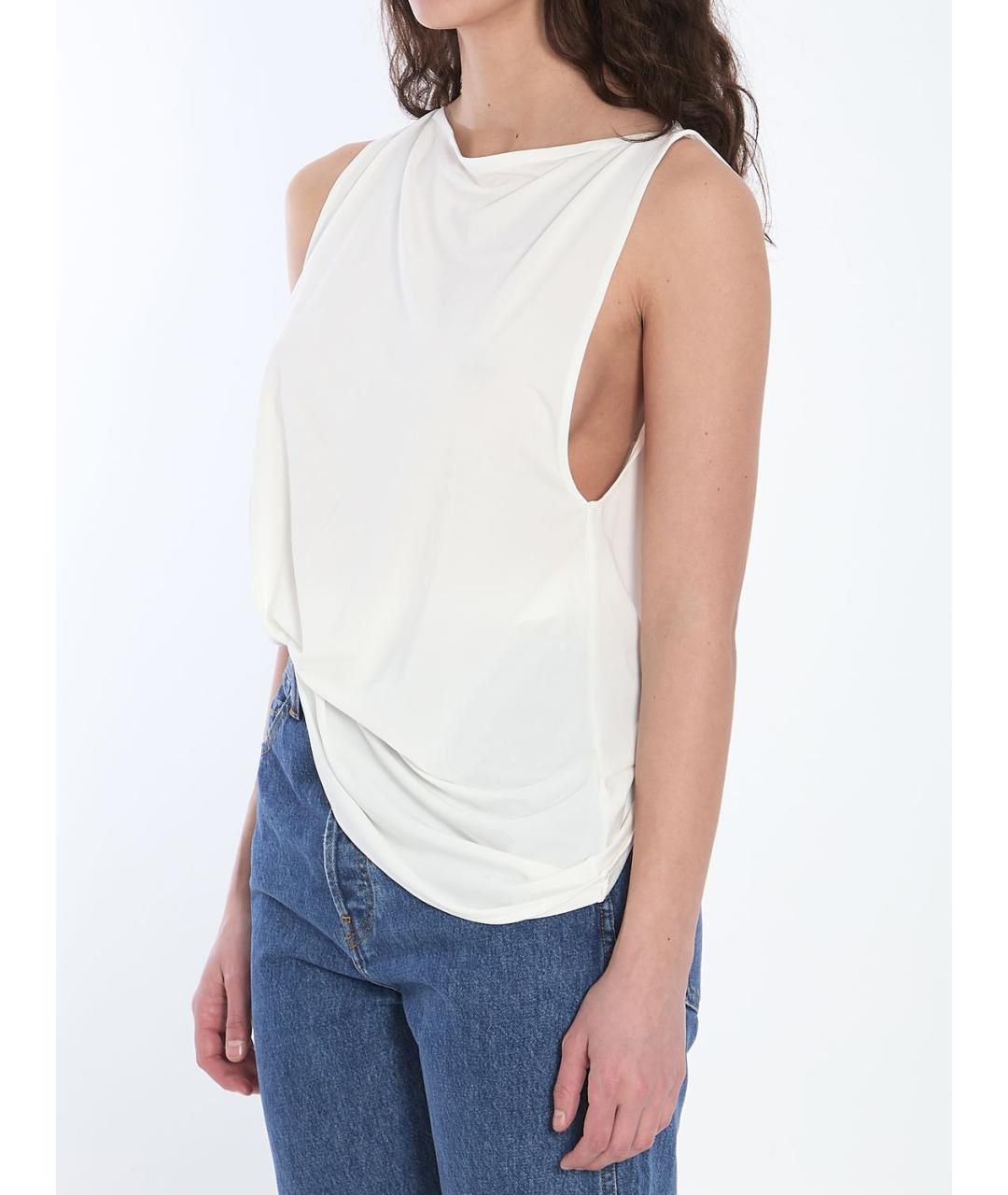 JACQUEMUS Белая вискозная майка, фото 3