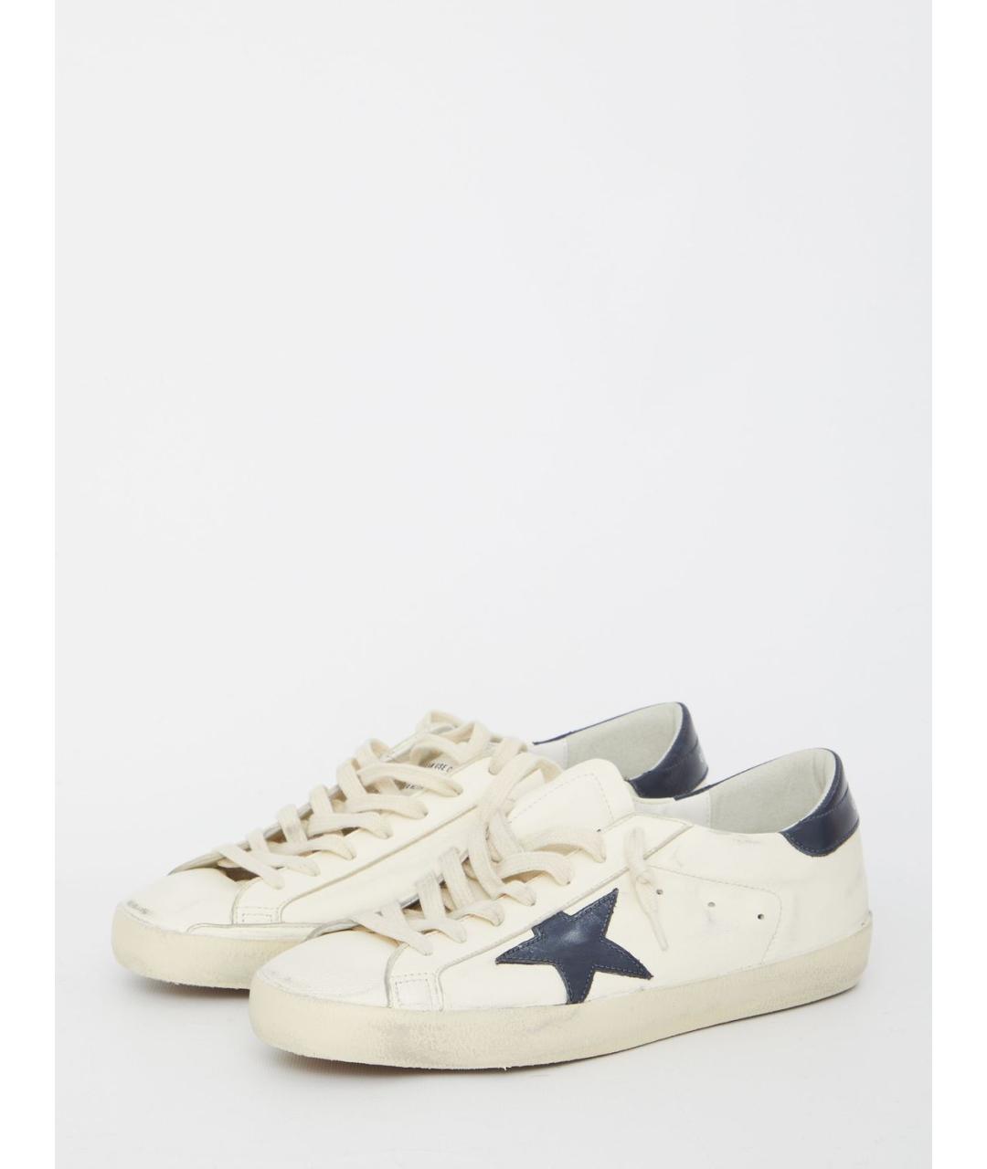 GOLDEN GOOSE DELUXE BRAND Бежевые кожаные кеды, фото 2