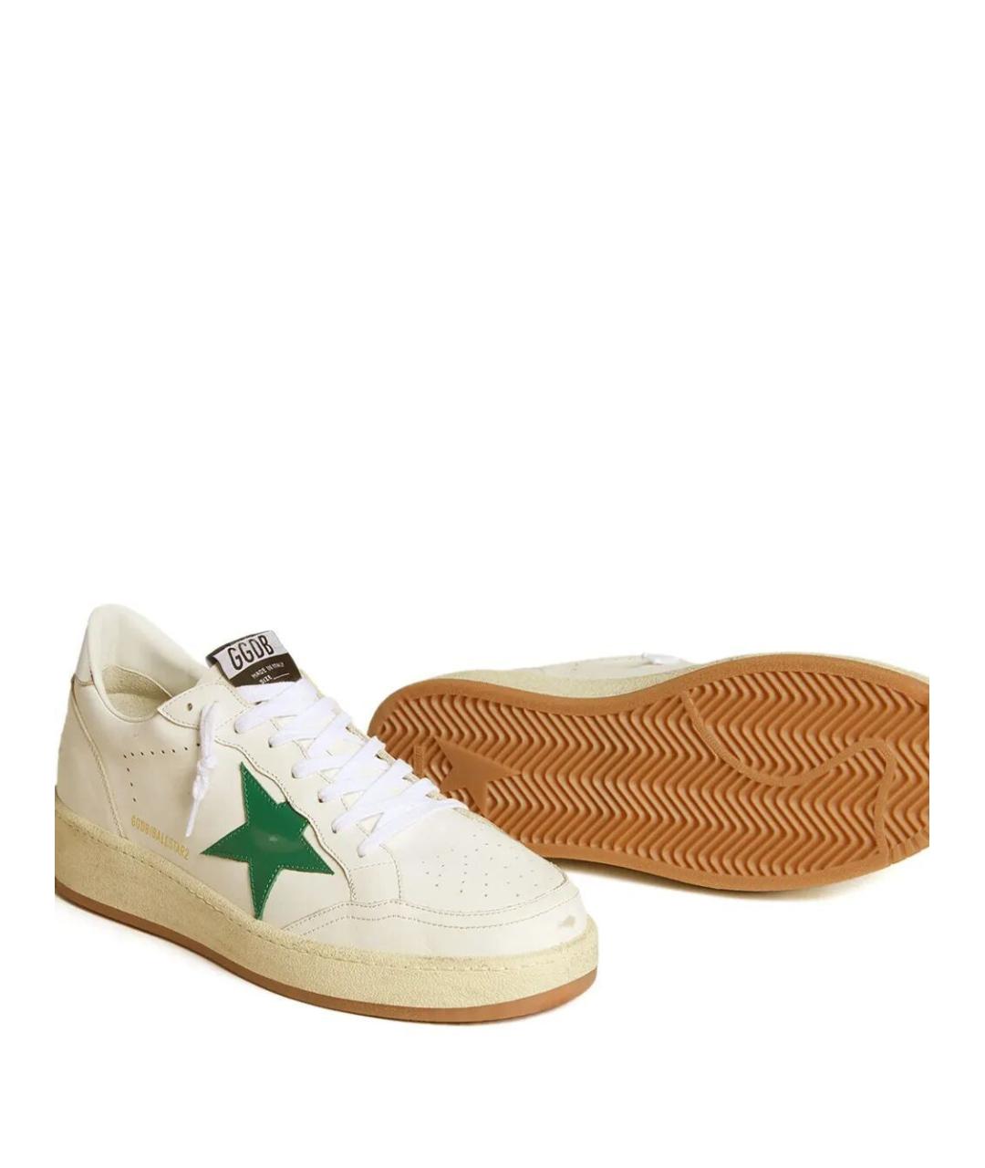 GOLDEN GOOSE DELUXE BRAND Белые синтетические низкие кроссовки / кеды, фото 3