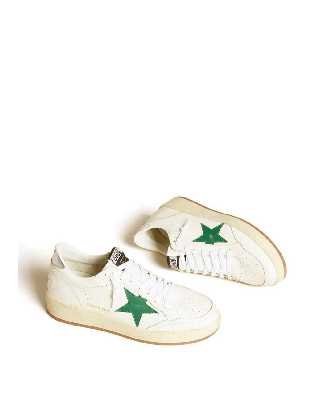 GOLDEN GOOSE DELUXE BRAND Белые синтетические низкие кроссовки / кеды, фото 2
