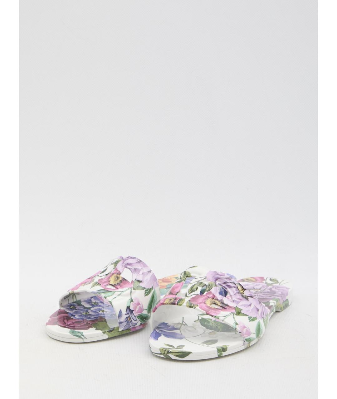 DOLCE&GABBANA Мульти шлепанцы, фото 2