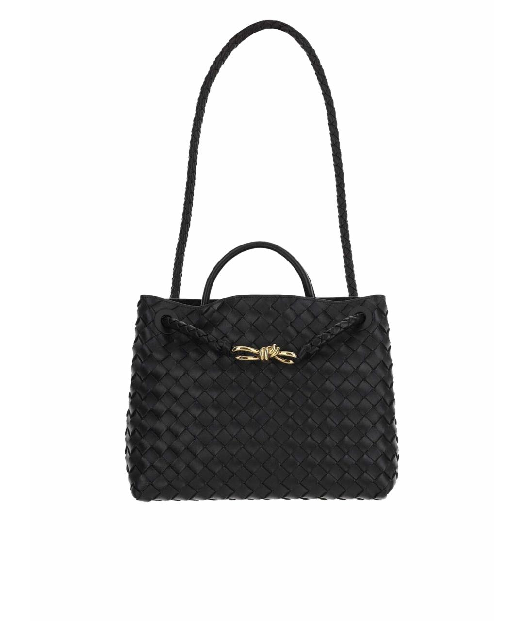 BOTTEGA VENETA Черная кожаная сумка тоут, фото 1