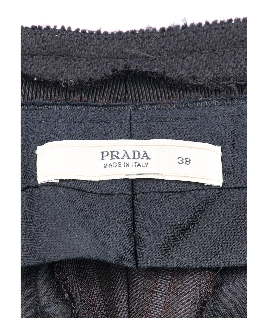 PRADA Черные прямые брюки, фото 3
