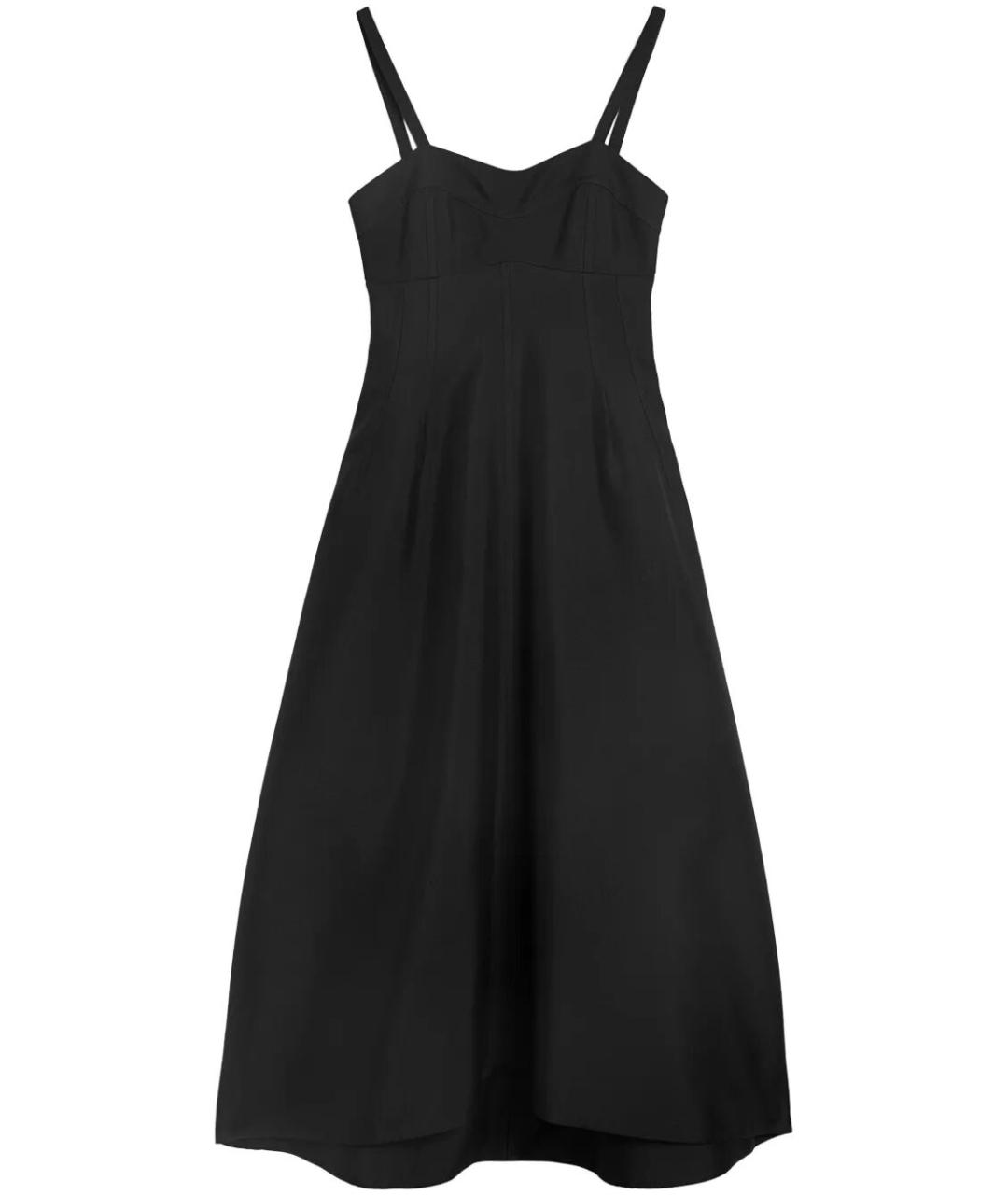 JIL SANDER Черное полиамидовое повседневное платье, фото 1