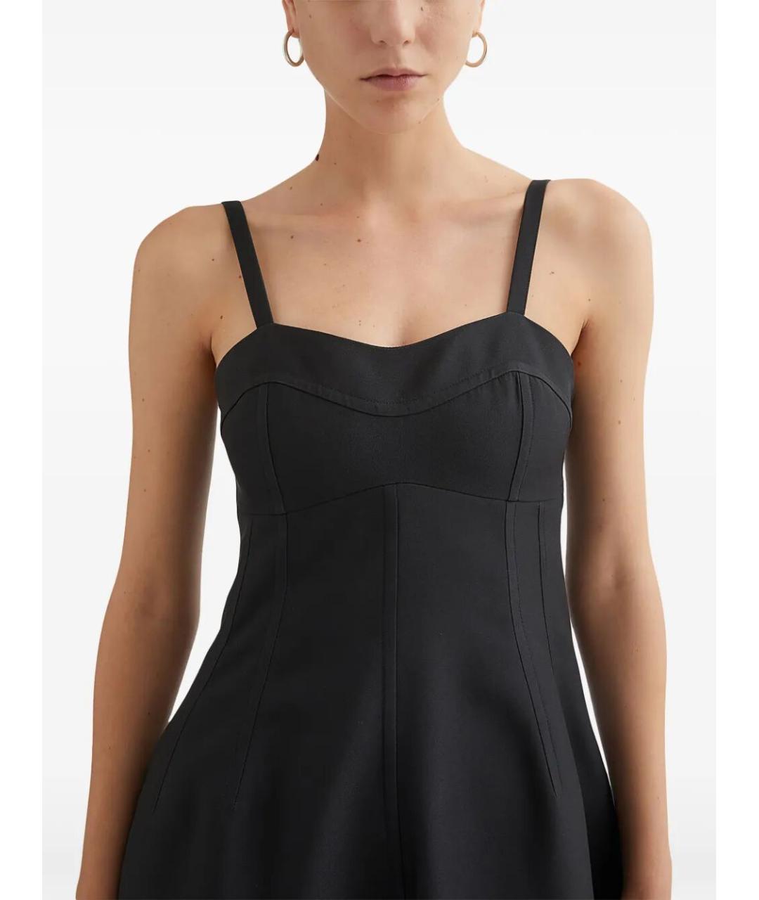 JIL SANDER Черное полиамидовое повседневное платье, фото 2
