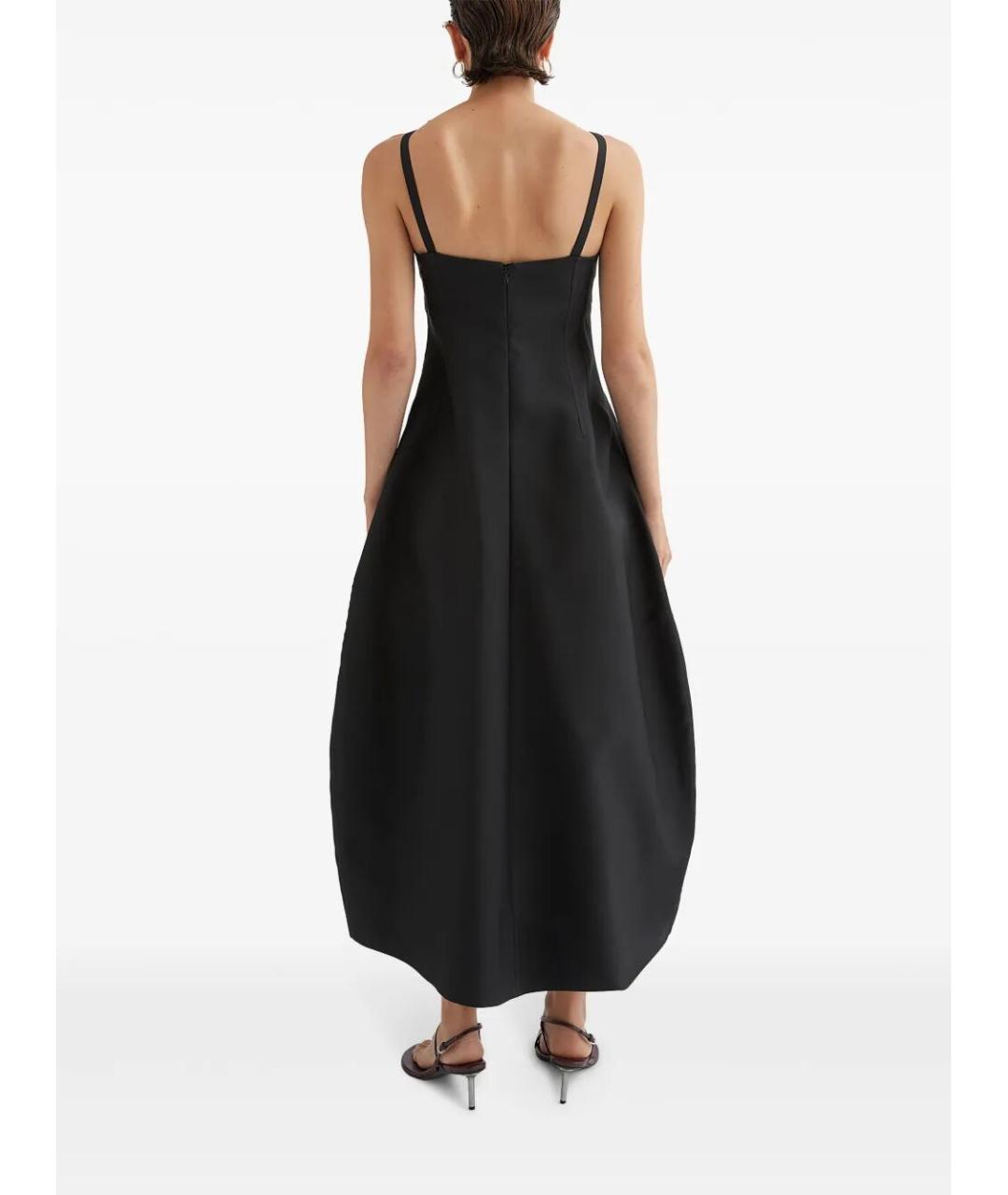 JIL SANDER Черное полиамидовое повседневное платье, фото 4