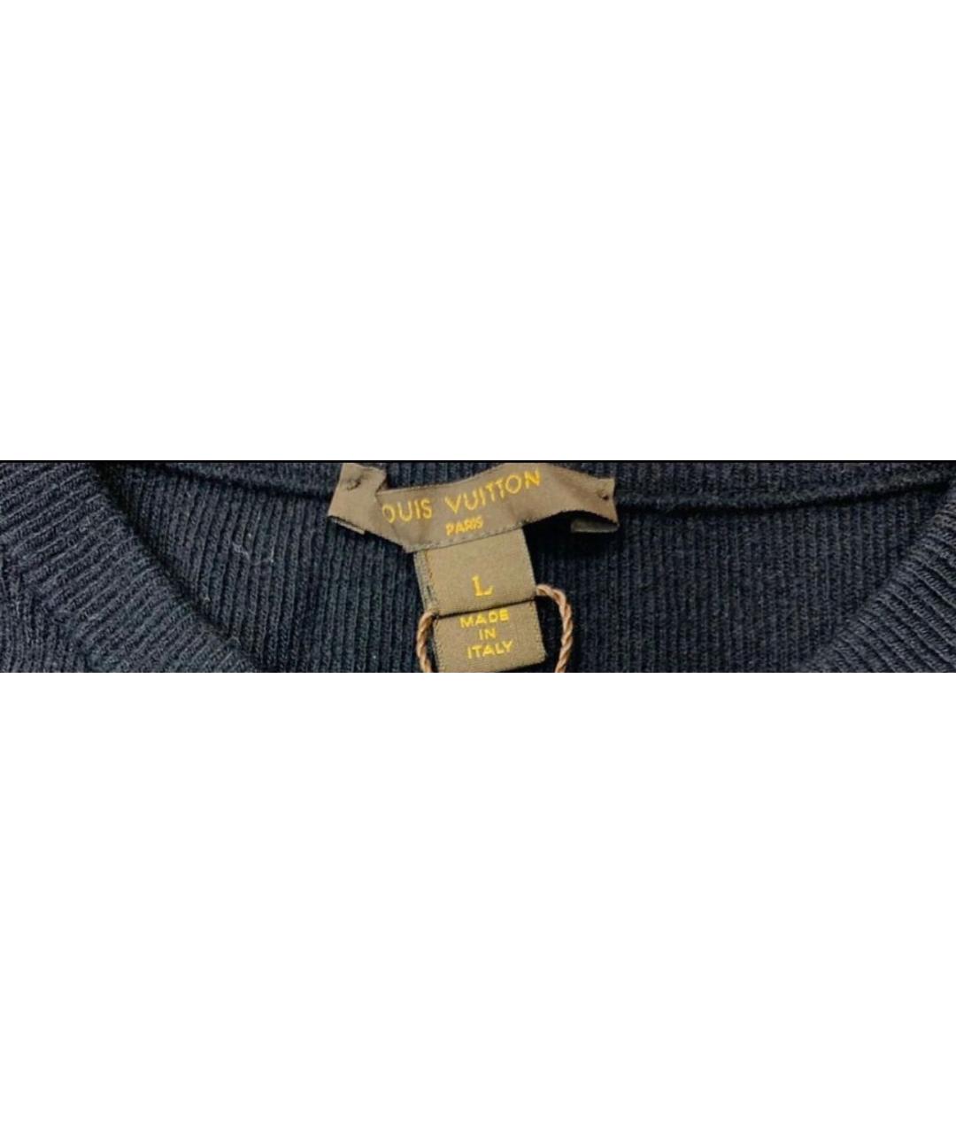 LOUIS VUITTON Черное шерстяное повседневное платье, фото 3
