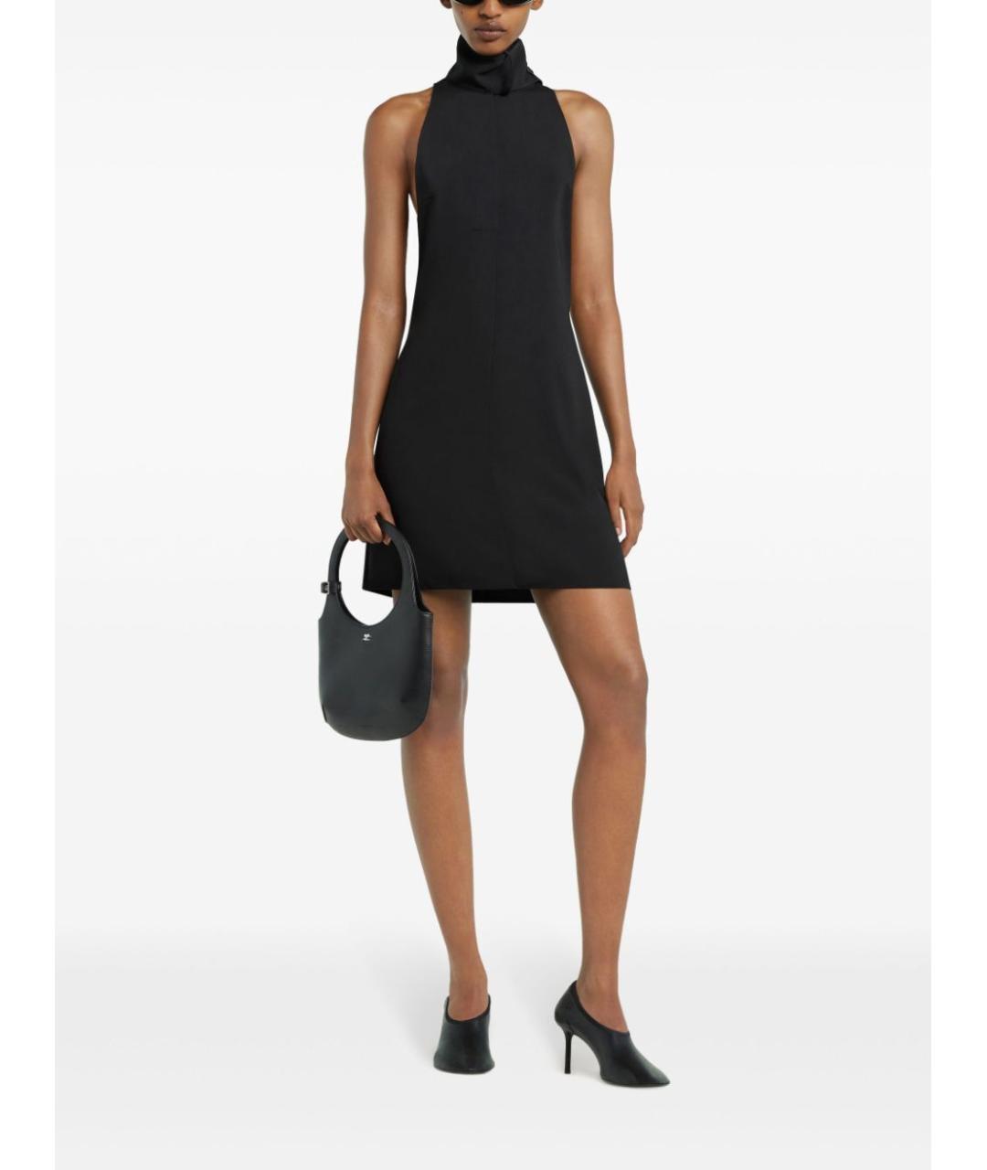 COURREGES Черное полиэстеровое повседневное платье, фото 5