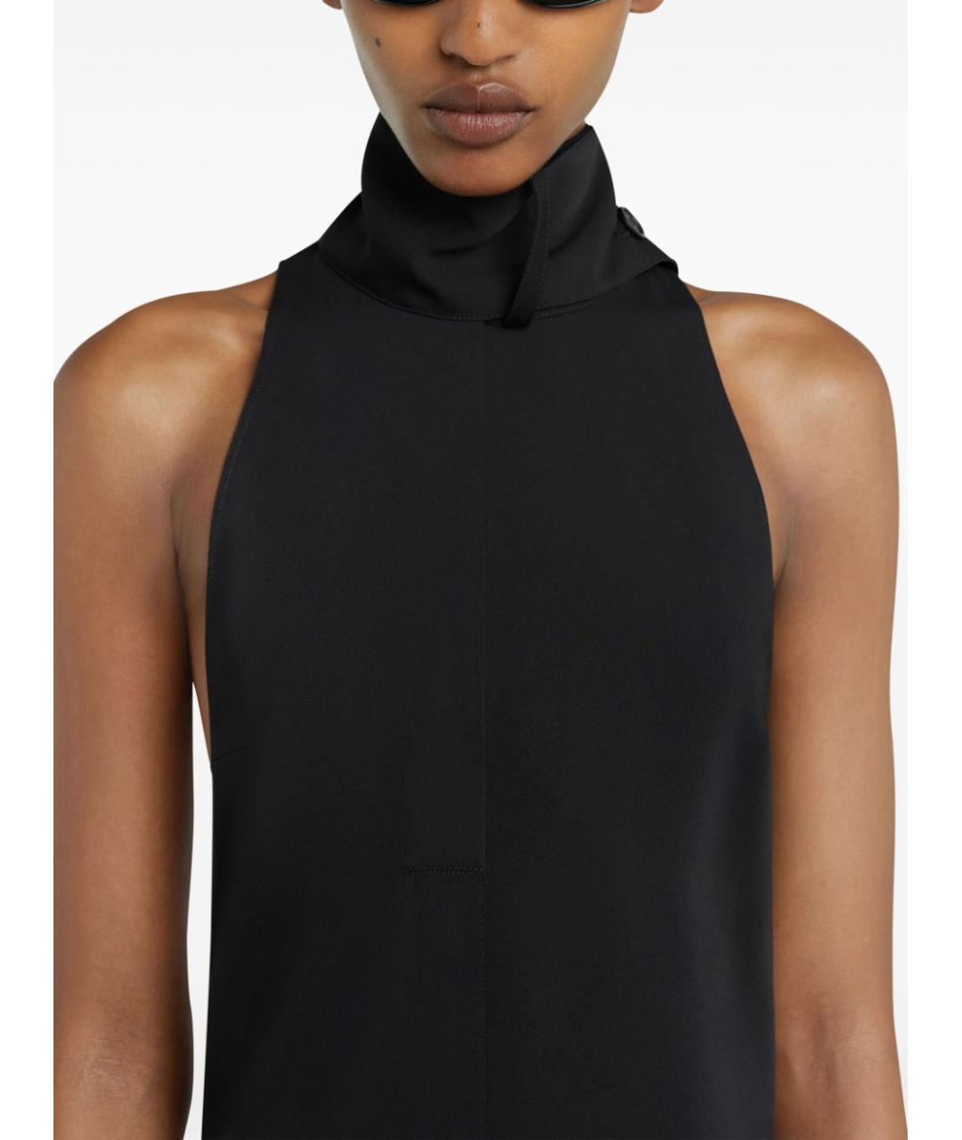 COURREGES Черное полиэстеровое повседневное платье, фото 3