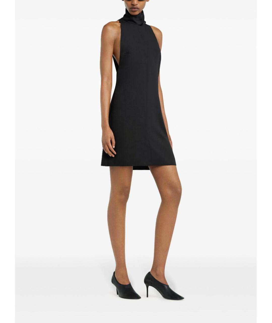 COURREGES Черное полиэстеровое повседневное платье, фото 4
