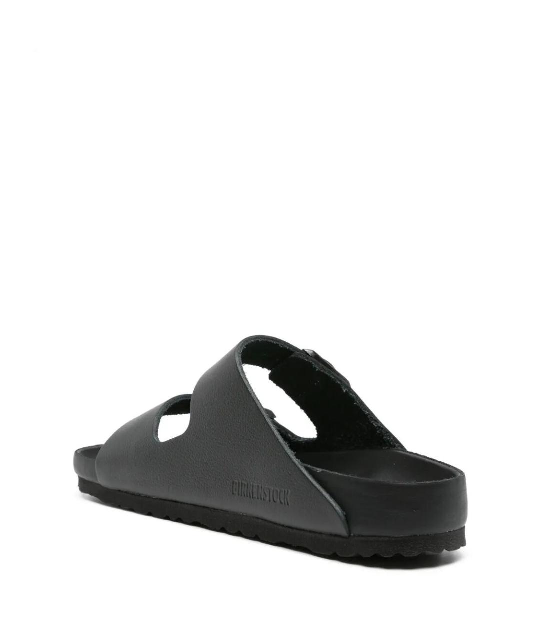 BIRKENSTOCK Черные кожаные шлепанцы, фото 3