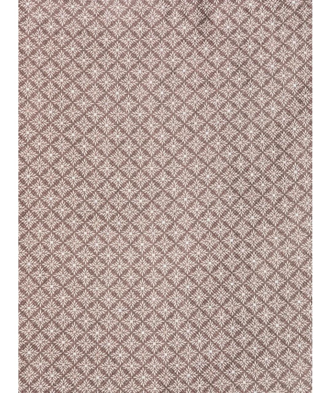 BRUNELLO CUCINELLI Коричневый льняной шарф, фото 2