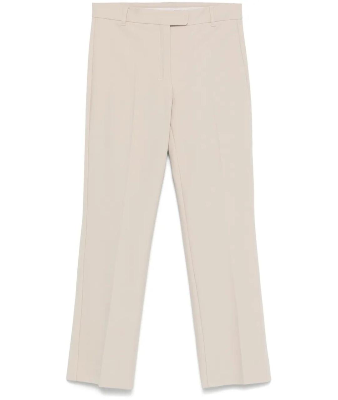 'S MAX MARA Бежевые хлопковые прямые брюки, фото 1
