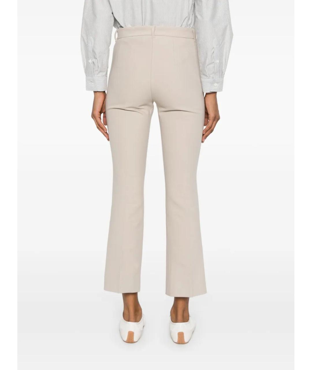 'S MAX MARA Бежевые хлопковые прямые брюки, фото 2