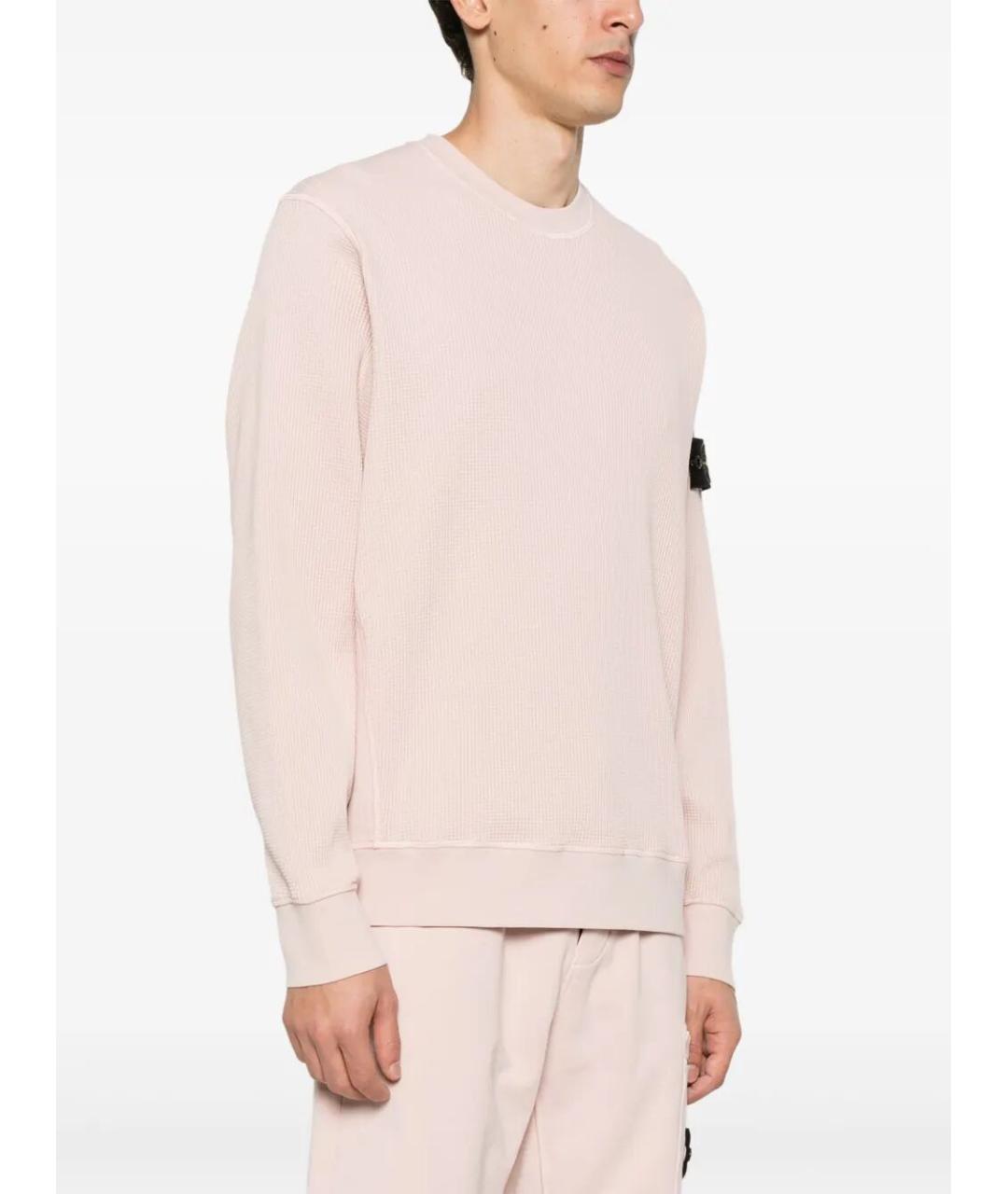 STONE ISLAND Розовый хлопковый джемпер / свитер, фото 2