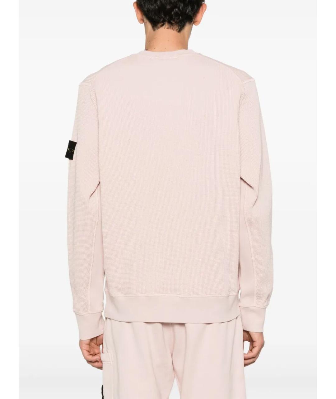 STONE ISLAND Розовый хлопковый джемпер / свитер, фото 3