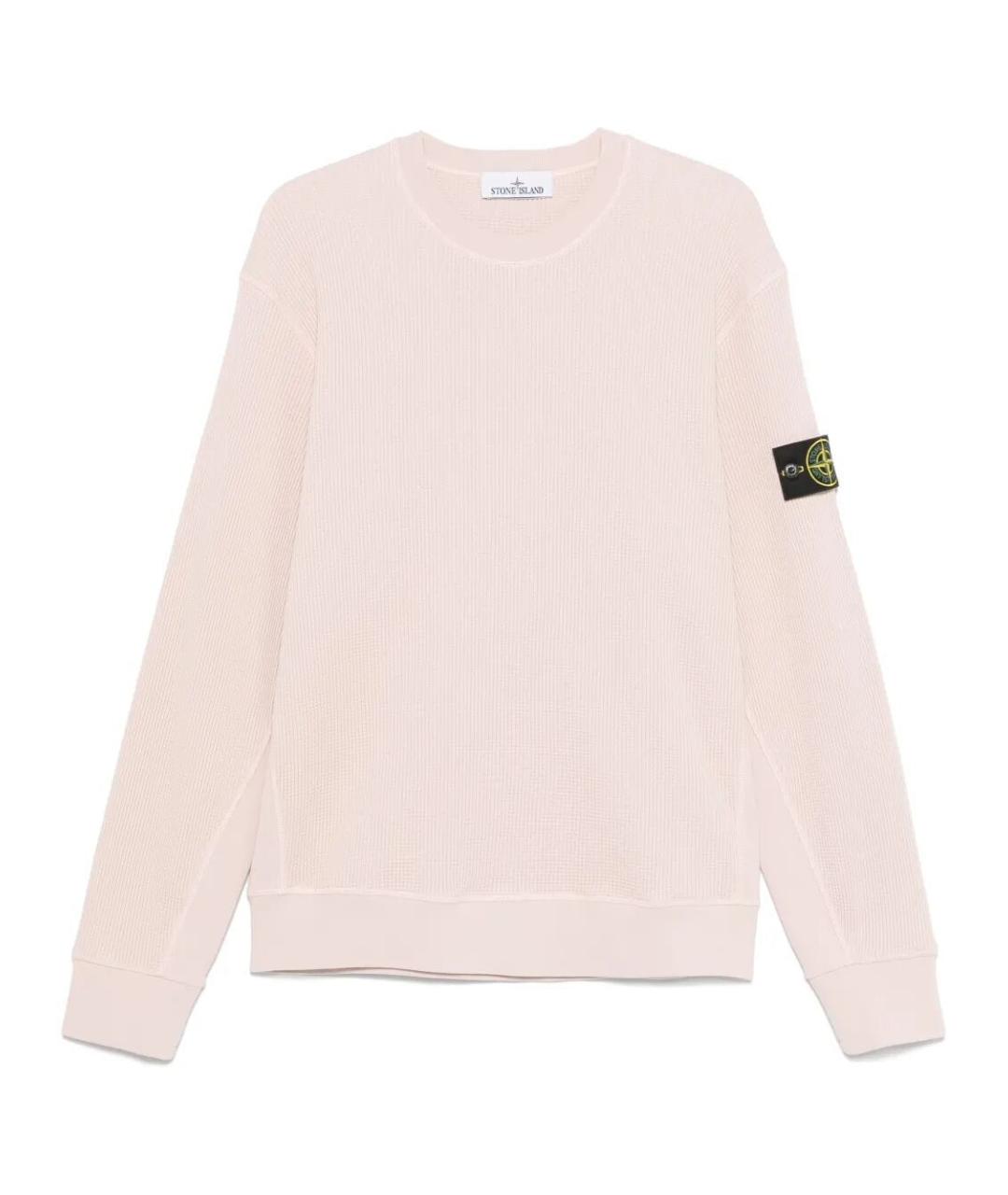 STONE ISLAND Розовый хлопковый джемпер / свитер, фото 1