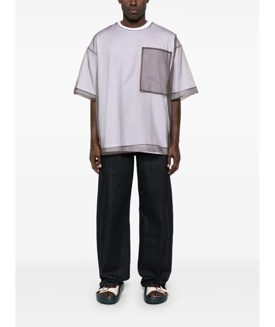 DRIES VAN NOTEN Фиолетовая хлопко-полиэстеровая футболка, фото 4