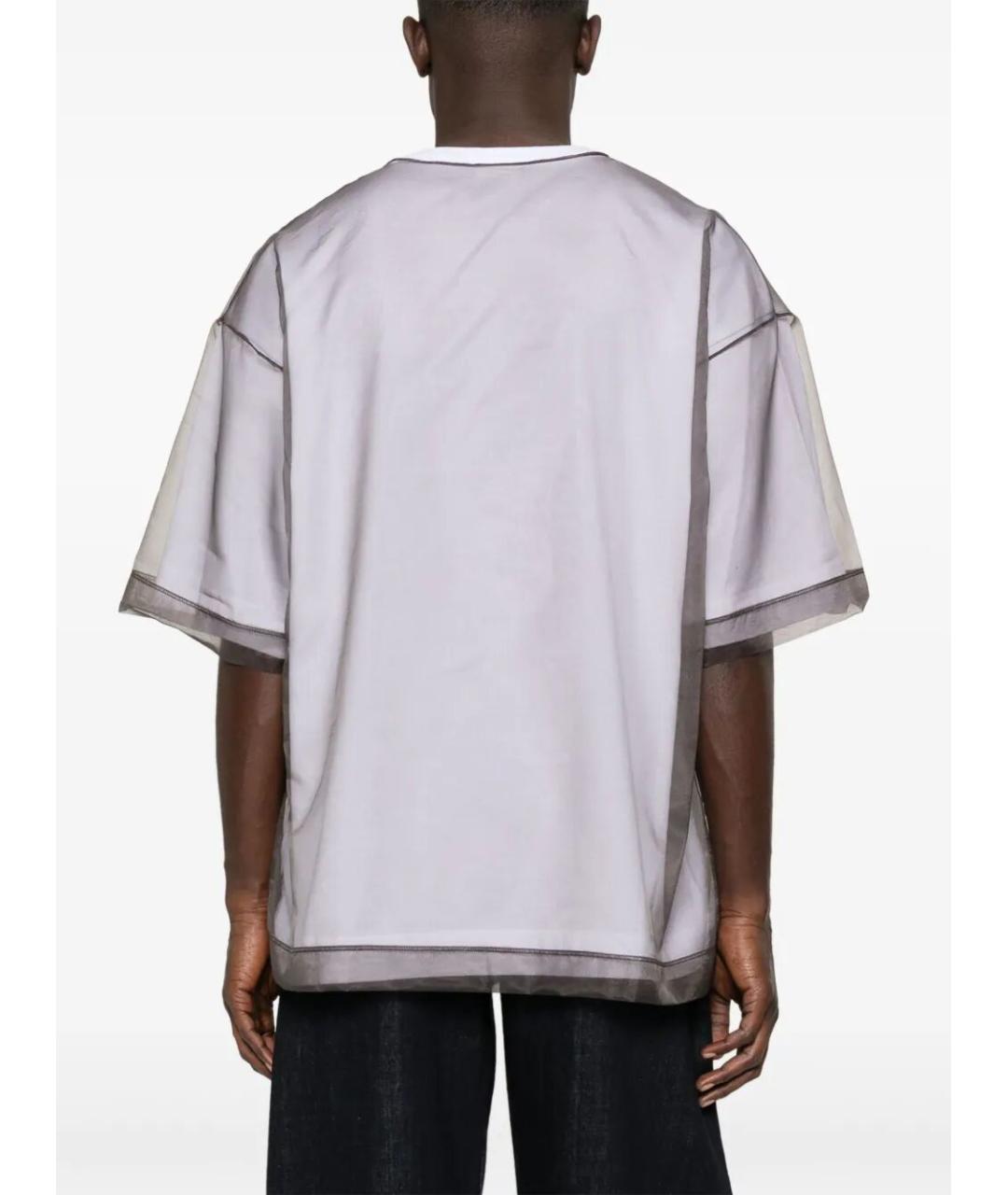 DRIES VAN NOTEN Фиолетовая хлопко-полиэстеровая футболка, фото 3