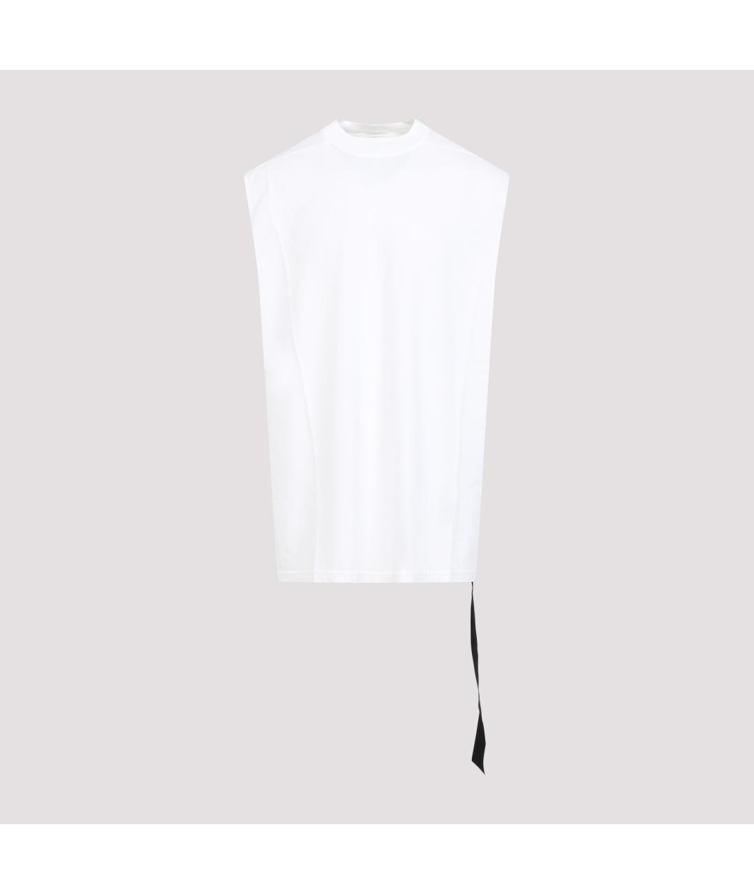 RICK OWENS DRKSHDW Белая хлопковая футболка, фото 2