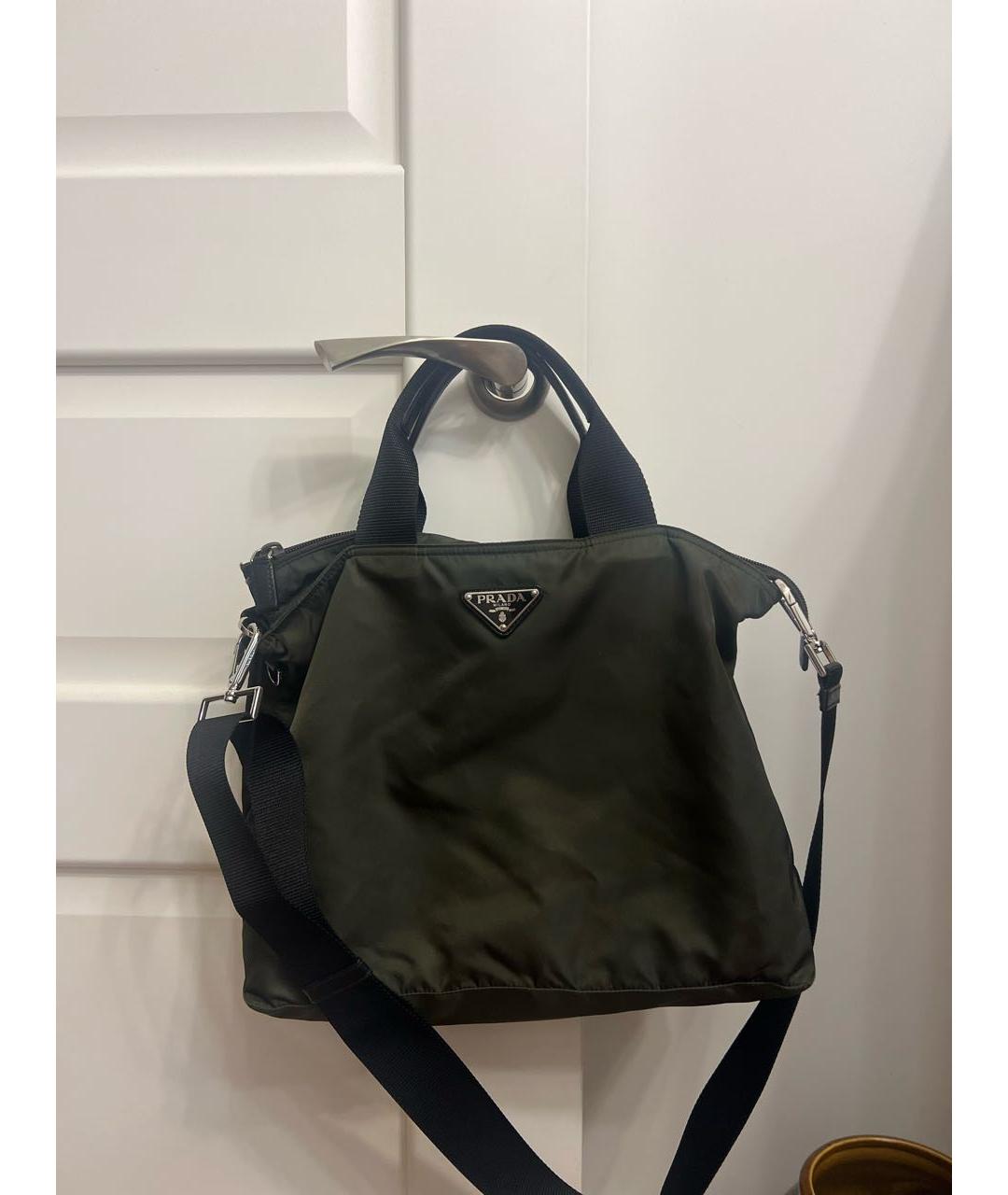 PRADA Зеленая сумка тоут, фото 9
