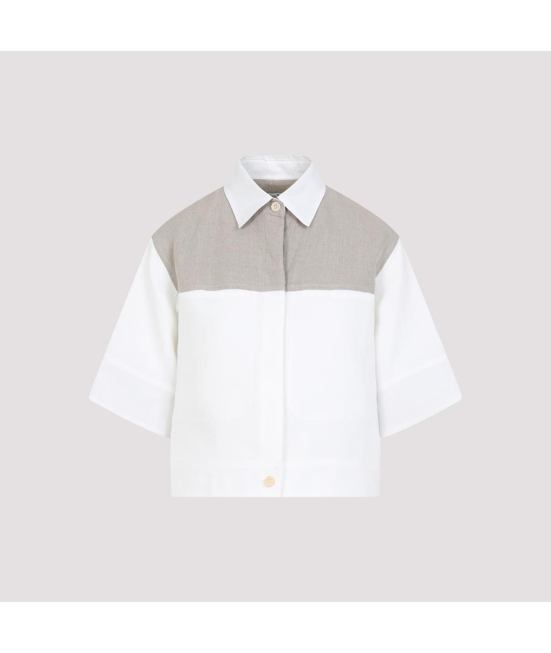 MAX MARA Бежевая льняная рубашка, фото 2