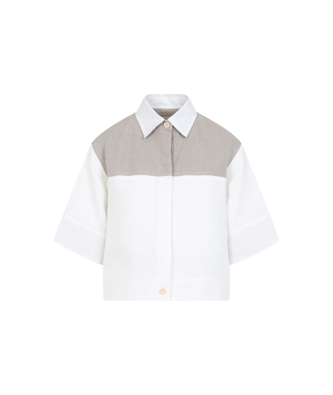 MAX MARA Бежевая льняная рубашка, фото 1