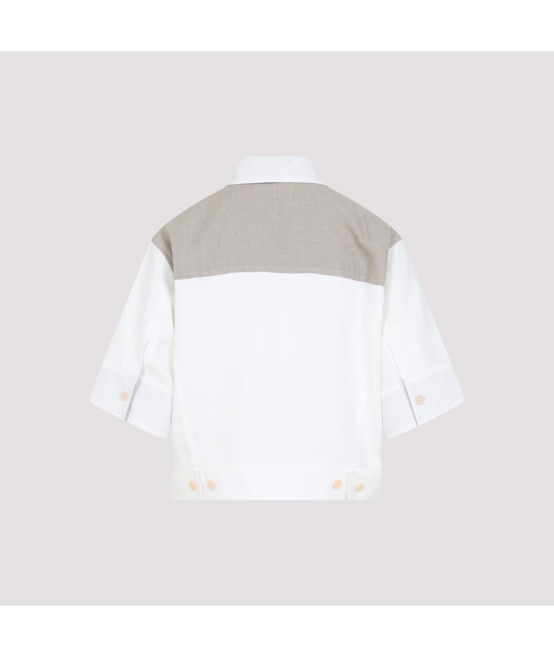 MAX MARA Бежевая льняная рубашка, фото 3