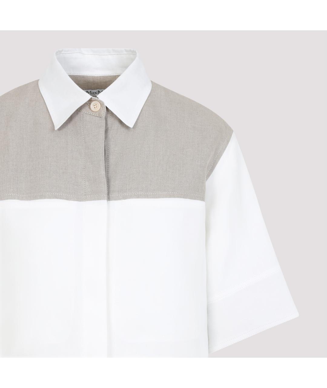 MAX MARA Бежевая льняная рубашка, фото 4