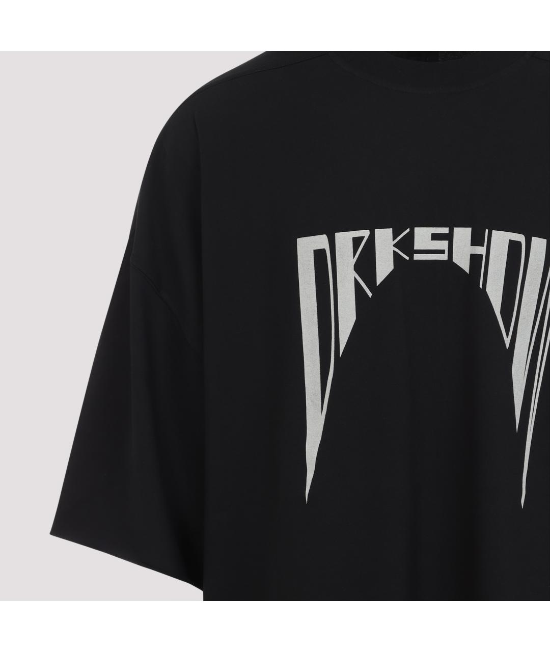 RICK OWENS DRKSHDW Черная хлопковая футболка, фото 4