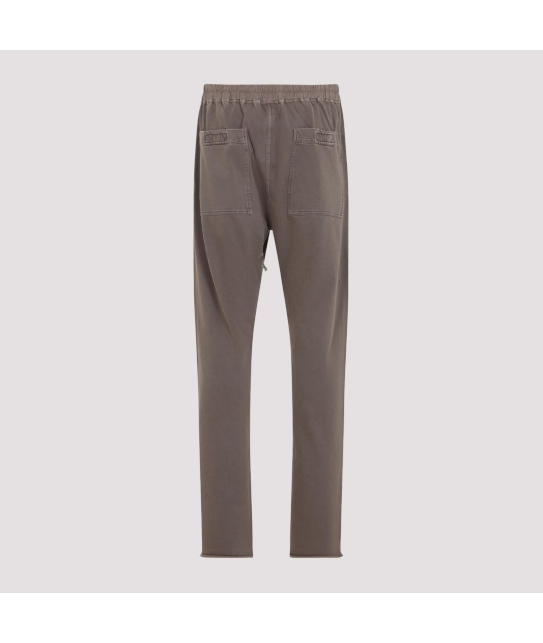 RICK OWENS DRKSHDW Коричневые хлопковые повседневные брюки, фото 3