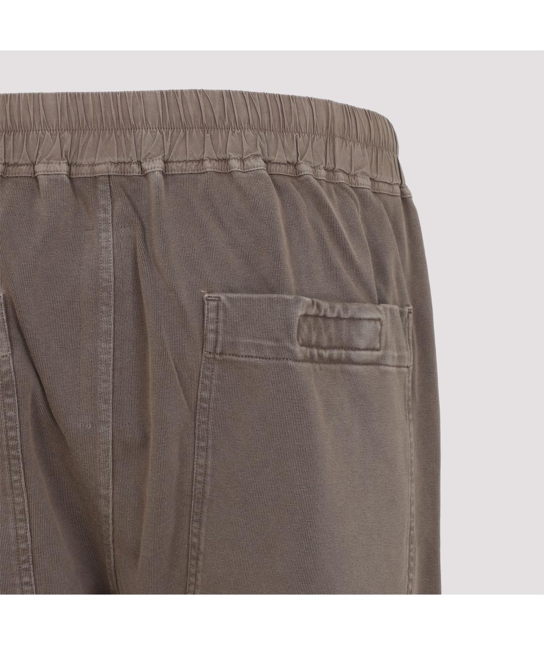 RICK OWENS DRKSHDW Коричневые хлопковые повседневные брюки, фото 4