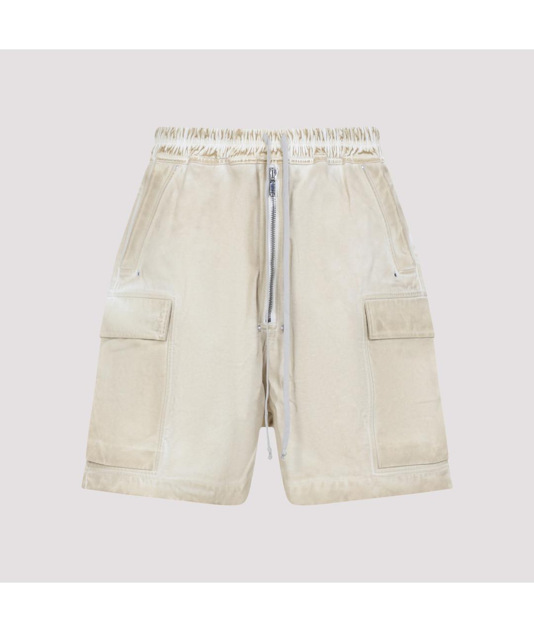 RICK OWENS DRKSHDW Бежевые хлопковые шорты, фото 2