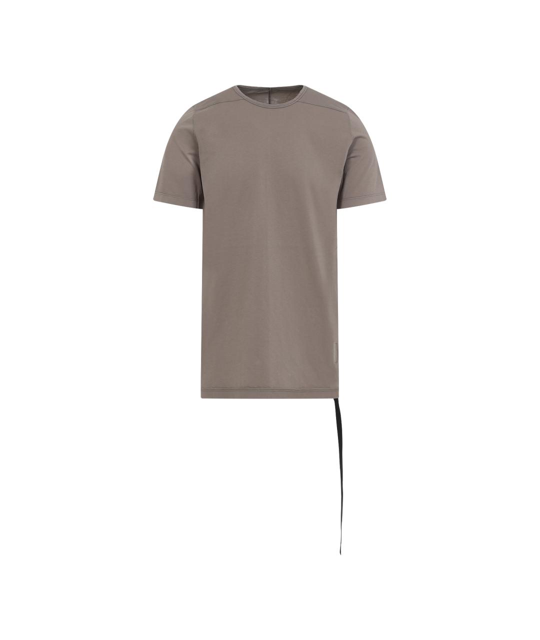 RICK OWENS DRKSHDW Коричневая хлопковая футболка, фото 1