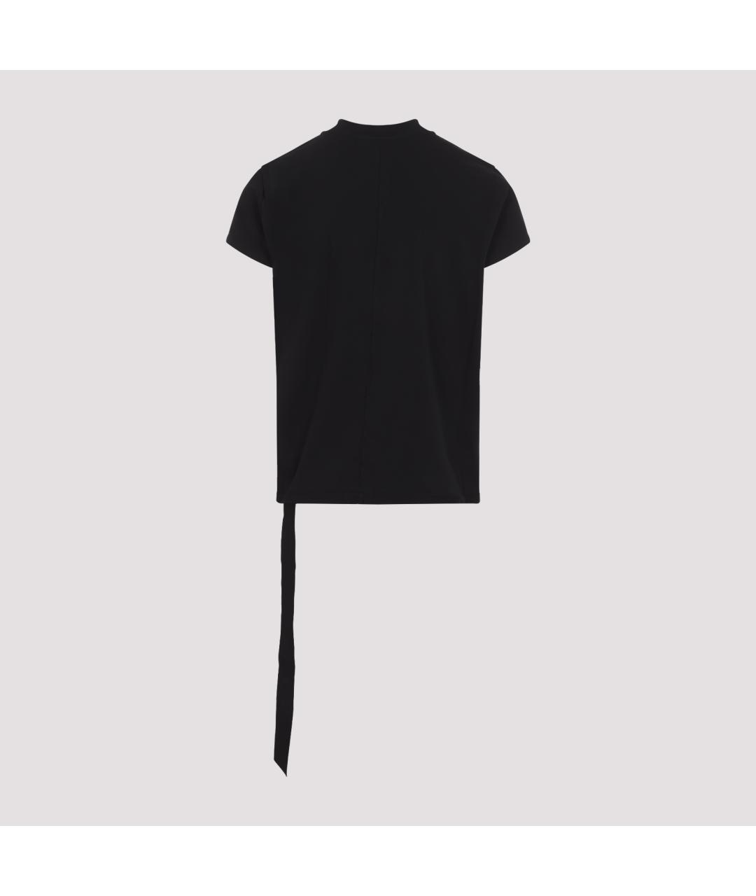 RICK OWENS DRKSHDW Черная хлопковая футболка, фото 3