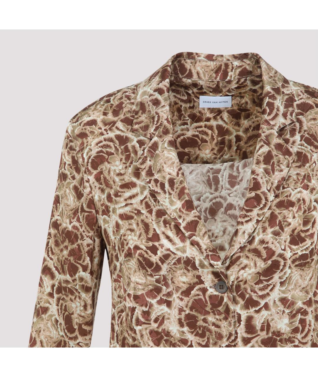 DRIES VAN NOTEN Коричневая вискозная рубашка, фото 4