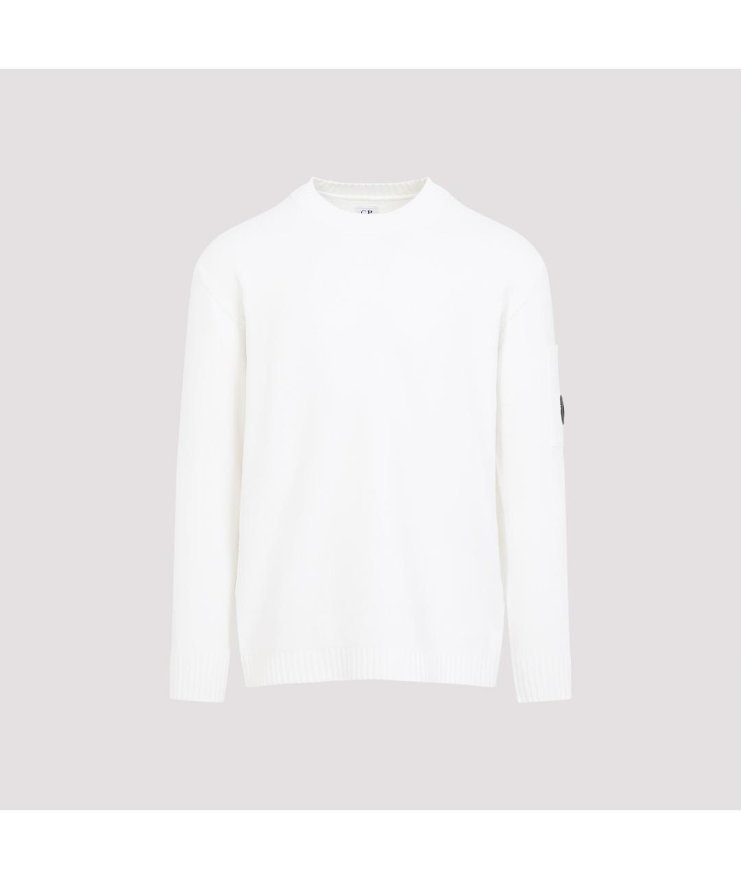 CP COMPANY Белый хлопковый джемпер / свитер, фото 2
