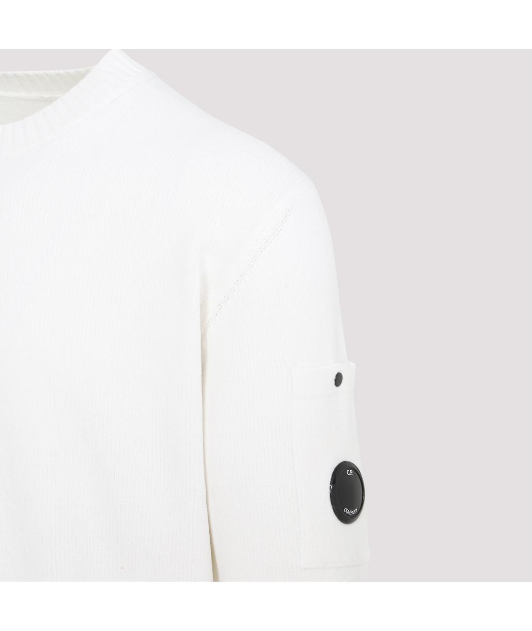 CP COMPANY Белый хлопковый джемпер / свитер, фото 4
