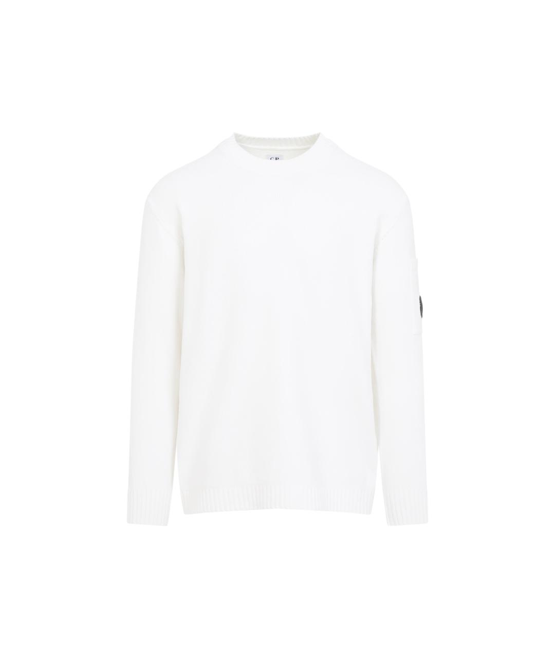 CP COMPANY Белый хлопковый джемпер / свитер, фото 1