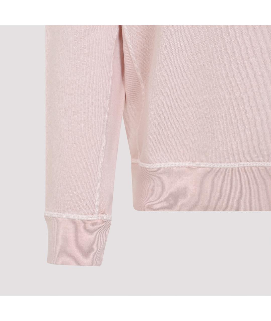 STONE ISLAND Розовый хлопковый джемпер / свитер, фото 4