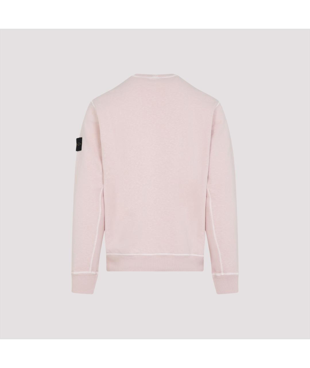 STONE ISLAND Розовый хлопковый джемпер / свитер, фото 3