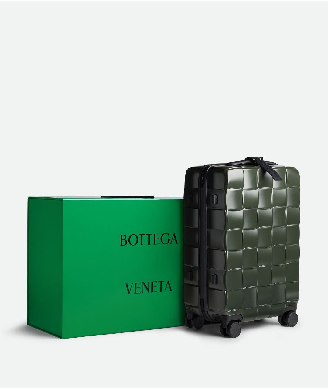 BOTTEGA VENETA Зеленый чемодан, фото 4
