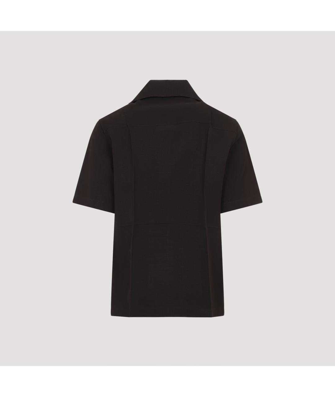 JIL SANDER Коричневая шелковая кэжуал рубашка, фото 3