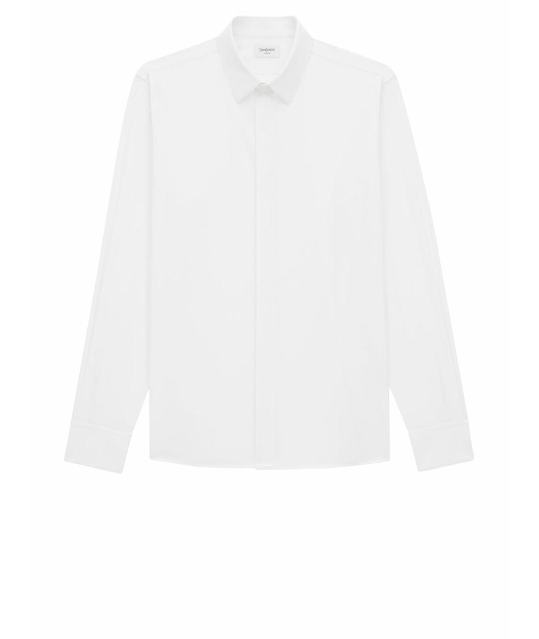 SAINT LAURENT Белая хлопковая классическая рубашка, фото 1