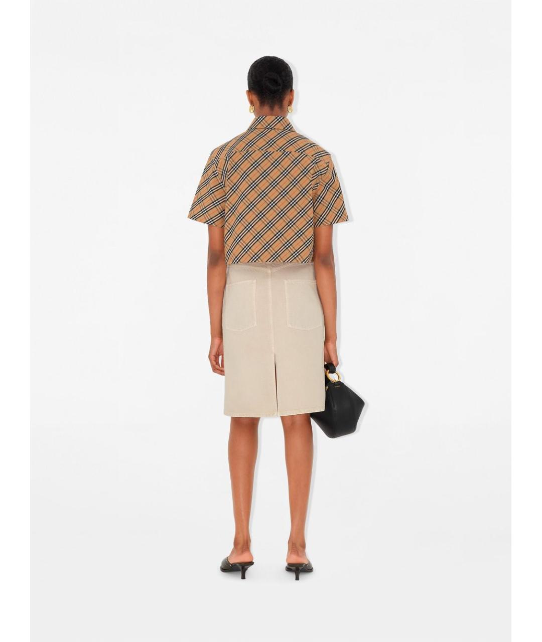 BURBERRY Коричневая хлопковая рубашка, фото 3