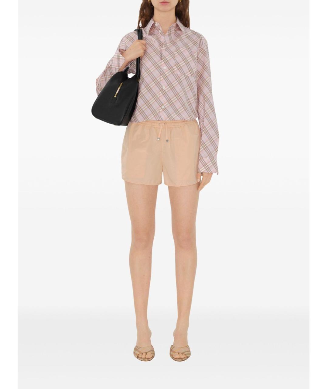 BURBERRY Бежевые хлопковые шорты, фото 2